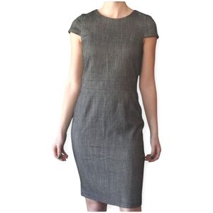 H&M Classic Gray Sheath Midi Office Dress for Work